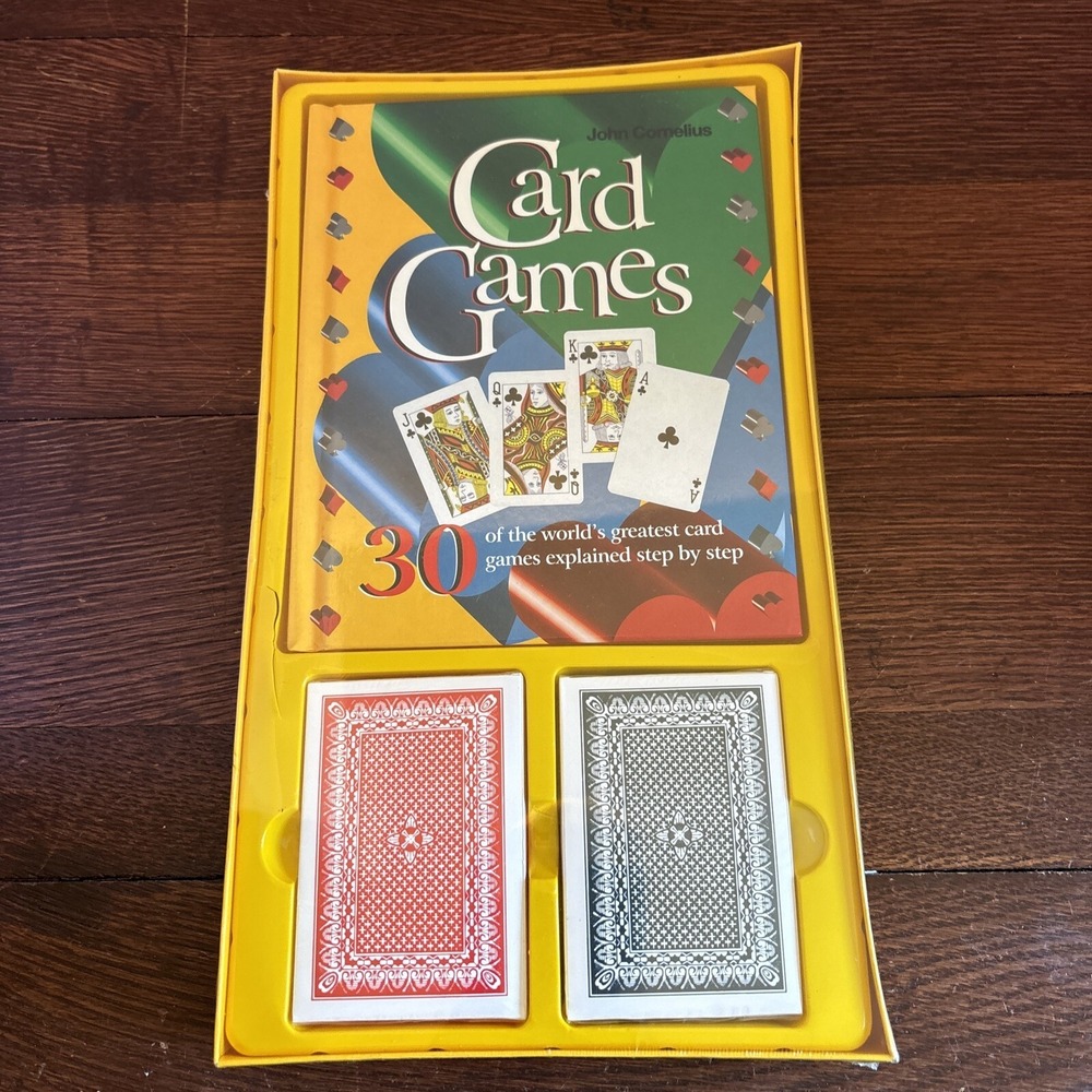 Barnes & Noble 30 Card Games Book‎ with 2 Decks of Cards John Cornelius Sealed